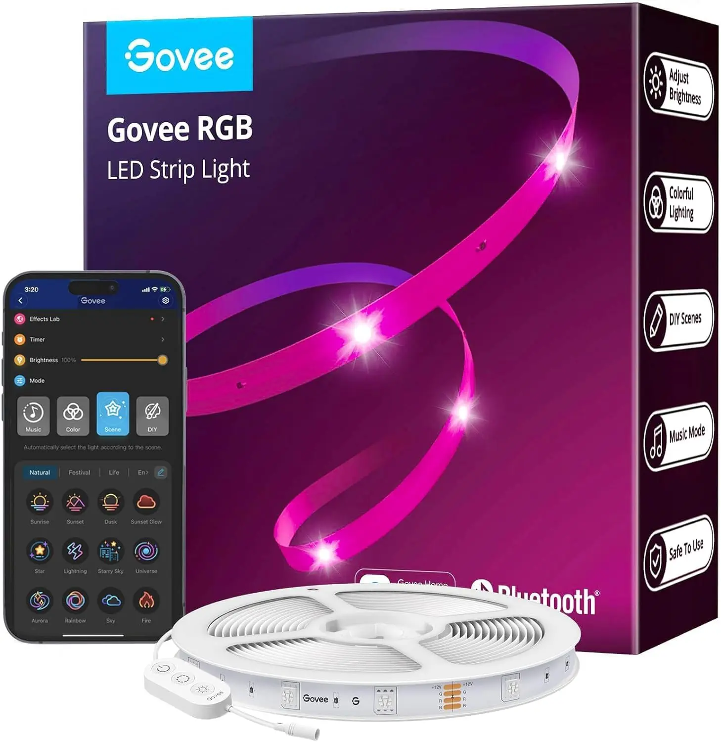 Luces LED Govee RGB con Bluetooth