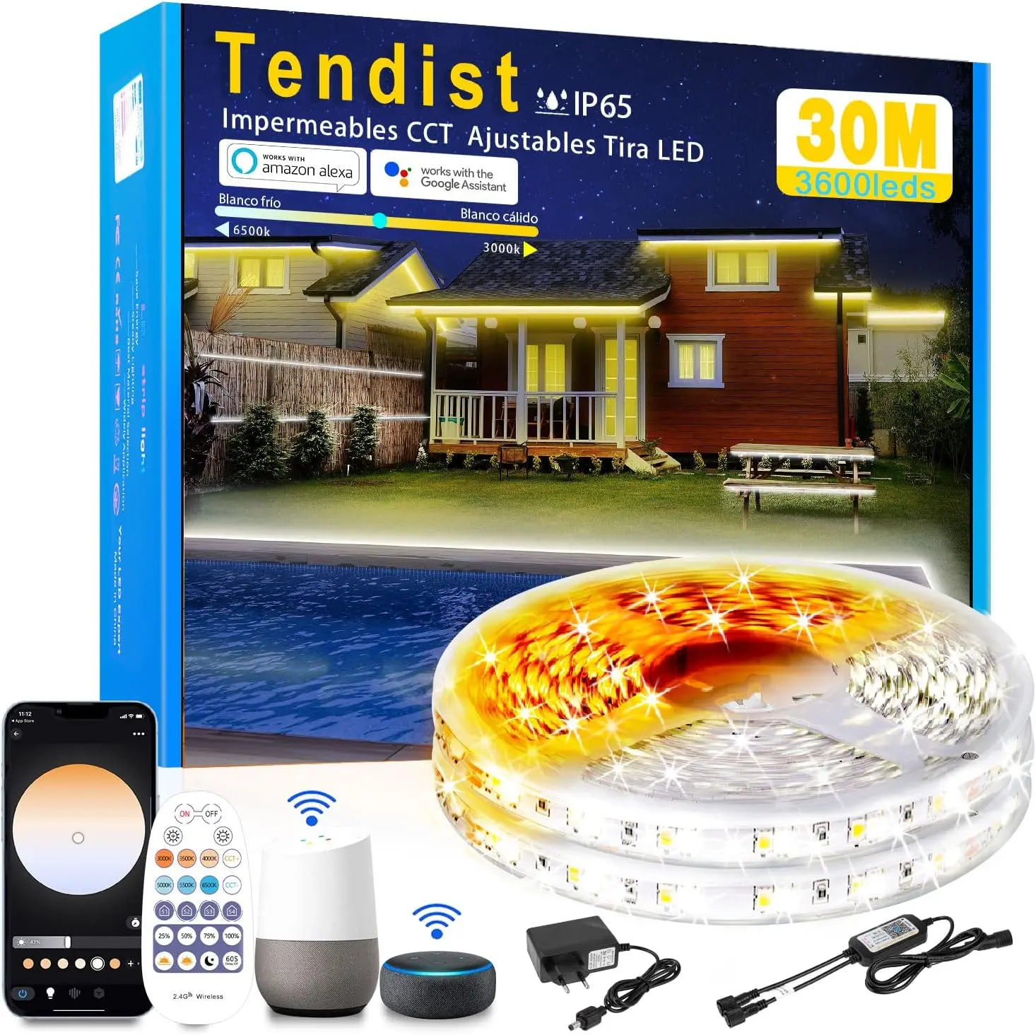 comprar luz led exterior jardín